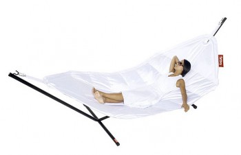 fatboy H�ngematte weiss mit St�nder