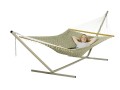 North American Style Doppelstabh�ngematte, Korbmuster, flachs